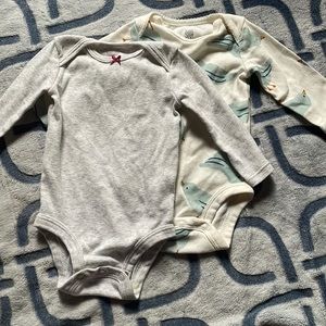 2 long sleeve onesies